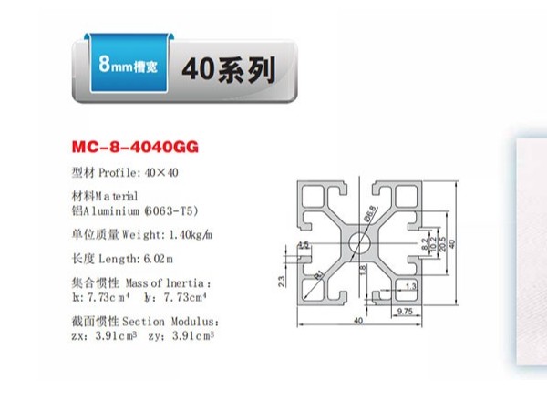 價(jià)格不同的鋁型材，拿40x40鋁型材種類舉例說(shuō)明